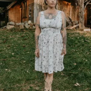Agnes dress in Lavender Rose Cloud Challis
