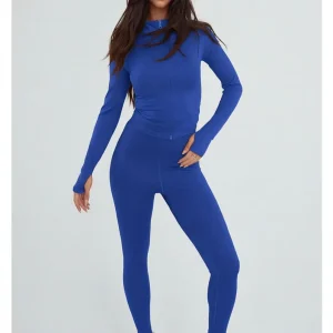 Royal Blue Contour Sculpt Leggings and Sports Jacket Gym Co-Ord
