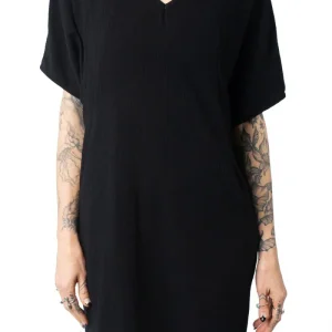 Cocoon Dress in Black Crepe