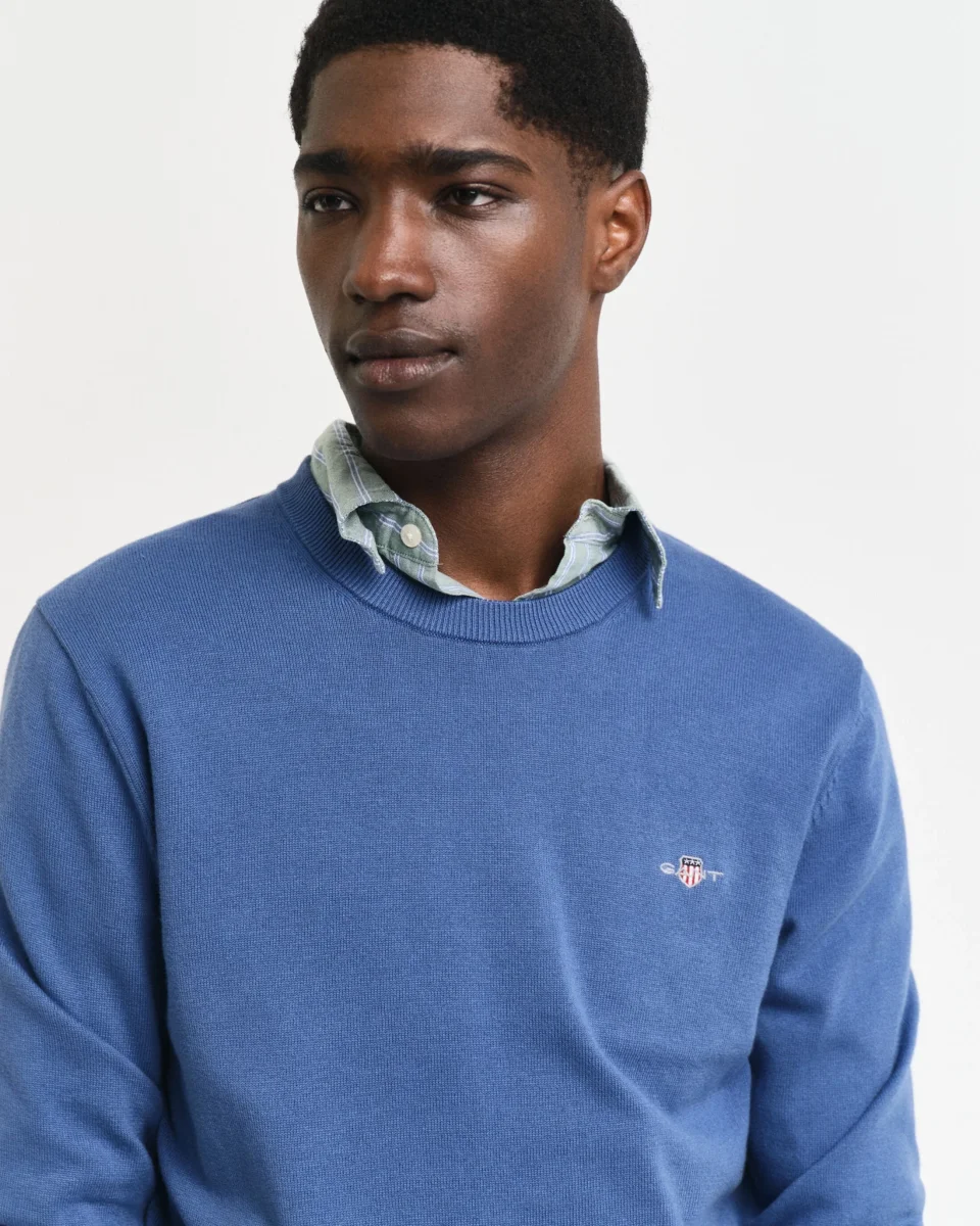Crew Neck Sweater in Blue - Image 3