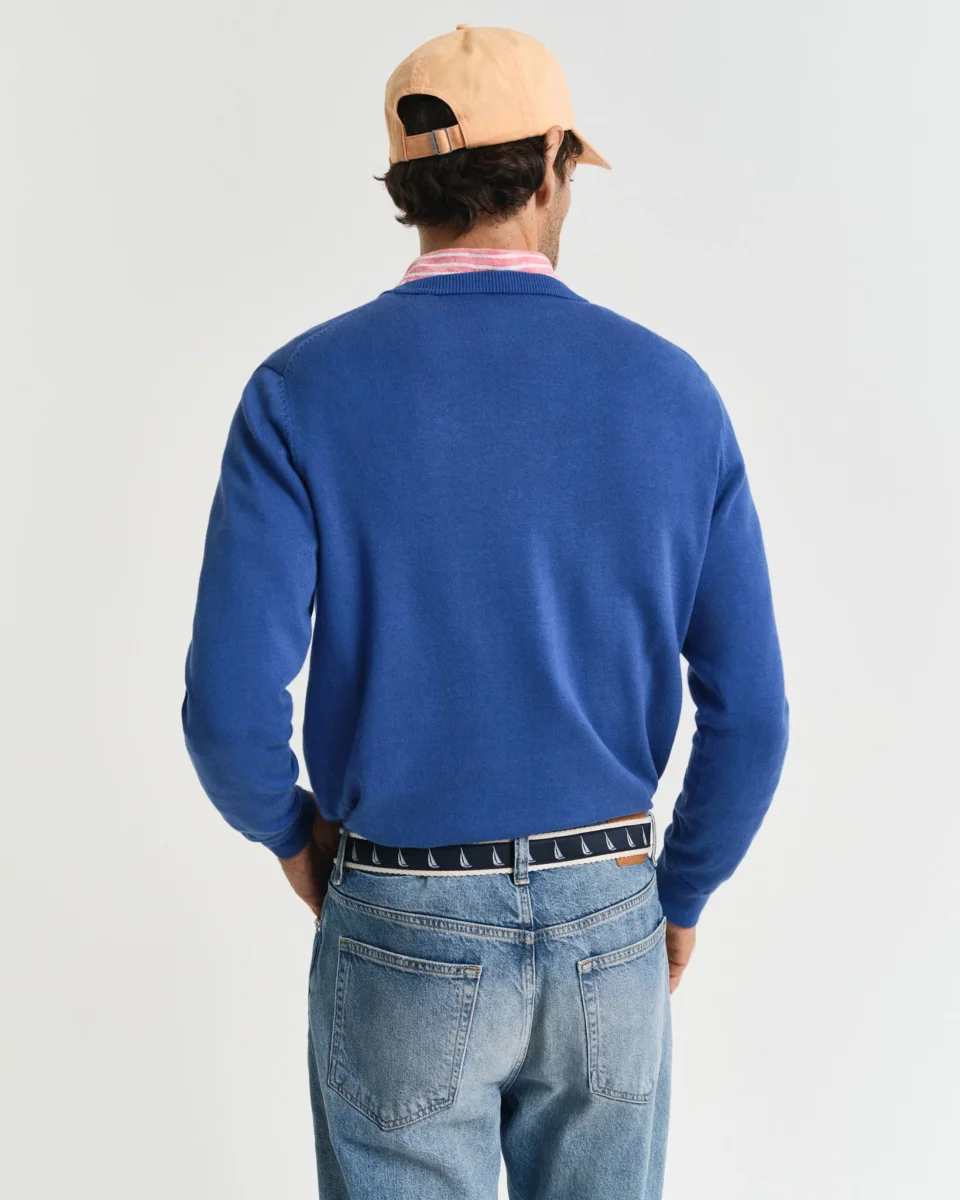 Crew Neck Sweater in Rich Blue - Image 4
